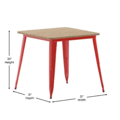 Merrick Lane Indoor/Outdoor Dining Table, 31.5" Square All Weather Poly Resin Top With Steel Base 19 Merrick Lane Indoor/Outdoor Dining Table, 31.5" Square All Weather Poly Resin Top With Steel Base -Dine Furniture GUEST 3578d23f baf7 4874 9249 e589a1ddc5bc 1