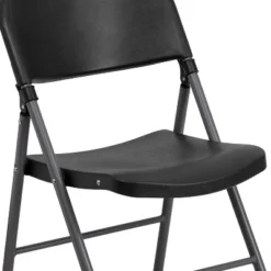 Emma And Oliver 6 Pack 330 Lb. Capacity Black Plastic Folding Chair - Charcoal Frame - Event Chair -Dine Furniture GUEST 360b2b1b 2280 4dfe 8f89 f1bfc7dbafa5