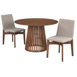 3pc Pavia Dining Set Walnut - Lifestorey 16 3pc Pavia Dining Set Walnut - Lifestorey -Dine Furniture GUEST 368ec638 2f96 4858 9031 f6f2f61de687