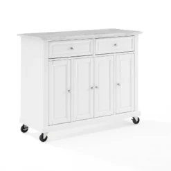 Avery Kitchen Island/Cart Distressed White/White Marble - Crosley 32 Avery Kitchen Island/Cart Distressed White/White Marble - Crosley -Dine Furniture GUEST 36f4b3a4 6133 4567 b84f a08b122b159e