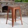 Flash Furniture 24" High Backless Counter Height Stool With Square Wood Seat -Dine Furniture GUEST 37413ae8 c74e 4c31 9d73 a3148dd6f4a7