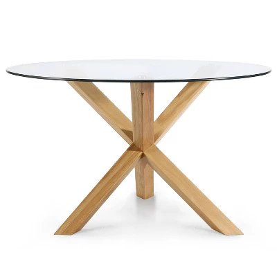 48" Wilford Round Dining Table Natural/Oak - Poly And Bark 5 48" Wilford Round Dining Table Natural/Oak - Poly And Bark - Image 3