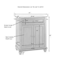 Cambridge Wood Top Portable Kitchen Island/Cart Black/Natural - Crosley -Dine Furniture GUEST 382676b8 eedf 4bfa b238 7d22cb22f943