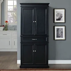 Parsons Pantry Storage Wood/Black - Crosley -Dine Furniture GUEST 38380e65 29a1 4728 a93b bc304dde31a7