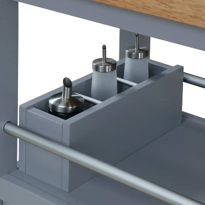 Anson Kitchen Cart Gray - ClickDecor 10 Anson Kitchen Cart Gray - ClickDecor - Image 8