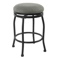 24" Swivel Counter Height Barstool With Metal Legs - HomePop -Dine Furniture GUEST 3938f409 9f24 48ad 88dd 2c40efbce957