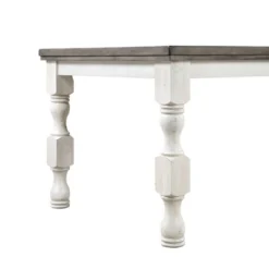 7pc Cambrien Rustic Farmhouse Dining Set Antique White/Gray - HOMES: Inside + Out -Dine Furniture GUEST 3d8b3419 564d 4506 8abe c1c4b827e59b