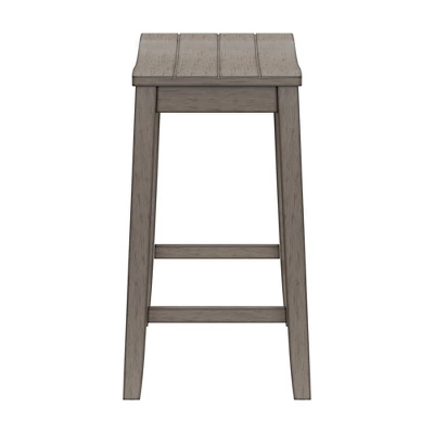 Fiddler Backless 24" NonSwivel Counter Height Barstool Aged Gray - Hillsdale Furniture 6 Fiddler Backless 24" NonSwivel Counter Height Barstool Aged Gray - Hillsdale Furniture - Image 4