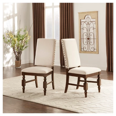 Set Of 2 Fitzgerald Nailhead Accent Side Dining Chair - Inspire Q 5 Set Of 2 Fitzgerald Nailhead Accent Side Dining Chair - Inspire Q - Image 3