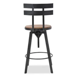 Set Of 2 Alanis Modern Industrial Firwood Adjustable Height Swivel Barstools Natural/Black Brushed Silver - Christopher Knight Home 18 Set Of 2 Alanis Modern Industrial Firwood Adjustable Height Swivel Barstools Natural/Black Brushed Silver - Christopher Knight Home -Dine Furniture GUEST 3f014a11 9055 40f8 bdae 732a11a4f142