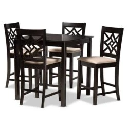 5pc Nicolette Wood Pub Set - Baxton Studio 21 5pc Nicolette Wood Pub Set - Baxton Studio -Dine Furniture GUEST 3f6d8630 d16d 4b4a 9274 8028c6d74d36