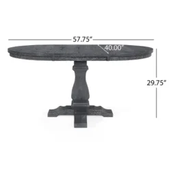 5pc Maria French Country Wood Expandable Dining Set Gray/Black - Christopher Knight Home -Dine Furniture GUEST 3f7dc00e da97 4eb5 89c6 0a644ed010f8