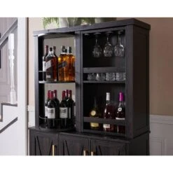Home Source Home Bar Cabinet Rotating Wine Rack -Dine Furniture GUEST 4043991d 5281 4f29 b31a 2cc024d70ba6