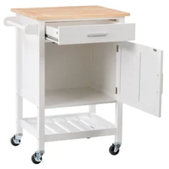 Sage Wood Kitchen Cart White - CorLiving 17 Sage Wood Kitchen Cart White - CorLiving -Dine Furniture GUEST 413293dc 24b0 4e72 a8a8 dfaf31f26388
