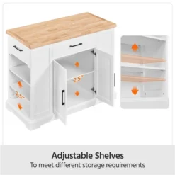 Yaheetech 36″ H Wooden Kitchen Island Modern Storage Cabinet With Drawer -Dine Furniture GUEST 4140ede5 d69b 4701 a9b1 cecd53cd4d77