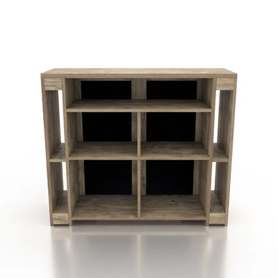 47.2" Geisert Farmhouse 9 Shelf Bar Table Weathered Oak - MiBasics 9 47.2" Geisert Farmhouse 9 Shelf Bar Table Weathered Oak - MiBasics - Image 7