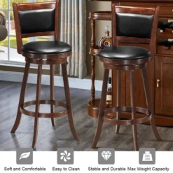 Costway 5pcs Pub Table Set 30'' Round Bar Height Table & 4pcs Swivel Bar Stools 16 Costway 5pcs Pub Table Set 30'' Round Bar Height Table & 4pcs Swivel Bar Stools -Dine Furniture GUEST 426e4196 eff1 4c32 b49e 1ec88e11e8b2