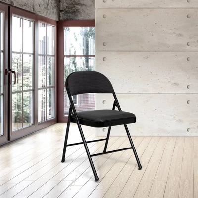 Set Of 4 Fabric Padded Folding Chairs - Hampden Furnishings 7 Set Of 4 Fabric Padded Folding Chairs - Hampden Furnishings - Image 5