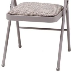 MECO Sudden Comfort Deluxe Metal Fabric Padded Folding Chair Set For Indoor Home Special Occasions Or Outdoor Events, Gray (Set Of 4) -Dine Furniture GUEST 430af70c fcda 4858 902d b49993d911bc