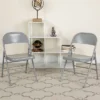Flash Furniture 2 Pack HERCULES Series Triple Braced & Double Hinged Metal Folding Chair -Dine Furniture GUEST 4334ca81 b141 4c46 bbe3 010800395af2