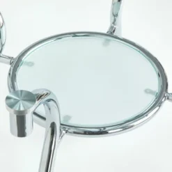 5pc Itza Round Glass Top And Chrome Base Dining Set - Buylateral -Dine Furniture GUEST 449cd0cb d16f 4af8 8ba3 64e6c75a2486