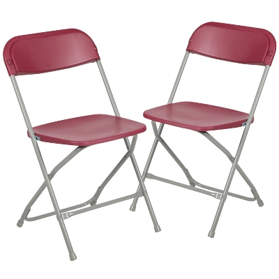Emma And Oliver Set Of 2 Stackable Folding Plastic Chairs - 650 LB Weight Capacity 18 Emma And Oliver Set Of 2 Stackable Folding Plastic Chairs - 650 LB Weight Capacity - Image 16