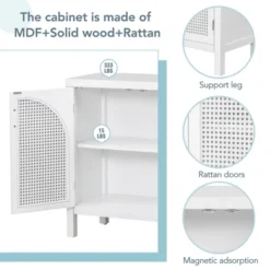 60" Large Storage Space Sideboard With Artificial Rattan Door And Metal Handles - ModernLuxe 16 60" Large Storage Space Sideboard With Artificial Rattan Door And Metal Handles - ModernLuxe -Dine Furniture GUEST 458d87d1 8d8e 4291 8391 a930eadce6c0