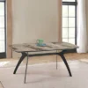 Andes Ceramic And Metal Rectangular Dining Table Gray/Black - Armen Living -Dine Furniture GUEST 4675222c c890 47fe bf06 56734ef163e2