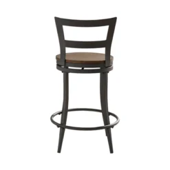 Set Of 2 24" Saroyan Swivel Metal & Wood Counter Height Barstool Graphite - Inspire Q 26 Set Of 2 24" Saroyan Swivel Metal & Wood Counter Height Barstool Graphite - Inspire Q -Dine Furniture GUEST 46810e92 57a0 4078 af42 174968497094