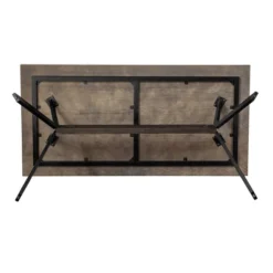 Nevada Trestle Base Dining Table Rustic Oak - Armen Living 11 Nevada Trestle Base Dining Table Rustic Oak - Armen Living -Dine Furniture GUEST 48b5ecec 0c9e 4e70 9953 9845119cb62f