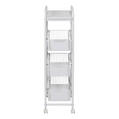 Honey-Can-Do 4 Tier Slim Cart With Pull-Out Baskets 8 Honey-Can-Do 4 Tier Slim Cart With Pull-Out Baskets - Image 6