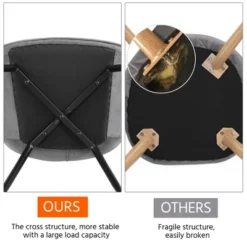 Yaheetech Set Of 2 Dining Kitchen Chairs With Backrest For Kitchen, Gray -Dine Furniture GUEST 4945fada f339 4a70 98fe e5c3338dd0f7