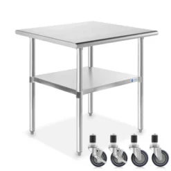 GRIDMANN Stainless Steel Table With 4 Casters (Wheels), NSF Commercial Kitchen Work & Prep Table 21 GRIDMANN Stainless Steel Table With 4 Casters (Wheels), NSF Commercial Kitchen Work & Prep Table -Dine Furniture GUEST 4963ae0e 9227 4d6d 887e 3c6949b3ed92