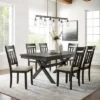 Hayden 7pc Extendable Dining Set With 6 Slat Back Chairs Slate - Crosley -Dine Furniture GUEST 4cafb86e f0ba 4e5e 8142 d52c7d31f1d0