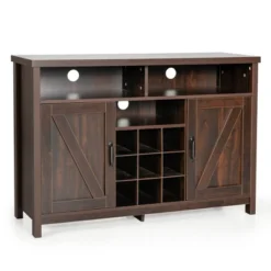 Costway Buffet Storage Cabinet Farmhouse Sideboard W/9-Bottle Wine Rack & 2 Doors 21 Costway Buffet Storage Cabinet Farmhouse Sideboard W/9-Bottle Wine Rack & 2 Doors -Dine Furniture GUEST 4ccb244a 881a 4a03 b76d 959f23917915