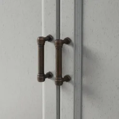 3pc Tara Sideboard And Bookcase Set Distressed Gray - Crosley -Dine Furniture GUEST 4ce19f1f 2357 440a 9fc8 2d6db003168c