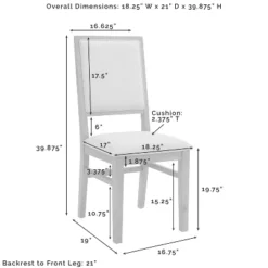 5pc Joanna Round Dining Set With 4 Upholstered Back Chairs Rustic Brown - Crosley -Dine Furniture GUEST 4d2cce50 70dc 424f 828b 9efaf127f87f