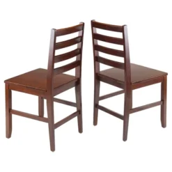 2pc Hamilton Ladder Back Chair - Antique Walnut - Winsome