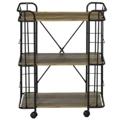 HOMCOM 25" Rolling Kitchen Cart, Kitchen Storage Trolley With 3 Shelves For Dining Room, Laundry Room, And Bathroom, Natural 9 HOMCOM 25" Rolling Kitchen Cart, Kitchen Storage Trolley With 3 Shelves For Dining Room, Laundry Room, And Bathroom, Natural -Dine Furniture GUEST 4ff12b4e e781 4138 b395 0bc52fb2748f