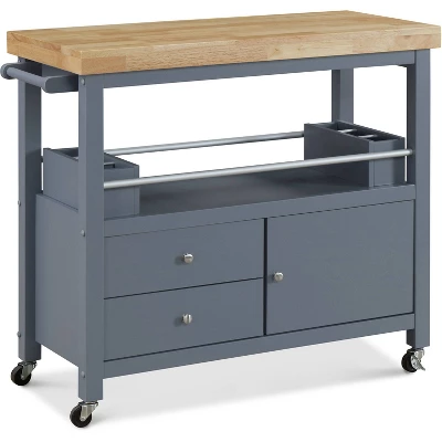 Anson Kitchen Cart Gray - ClickDecor 3 Anson Kitchen Cart Gray - ClickDecor