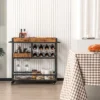 Costway 3-Tier Mobile Bar Serving Cart Liquor Storage Trolley With Removable Tray Wine Rack -Dine Furniture GUEST 52893220 4018 480b b825 1890a44e24ce