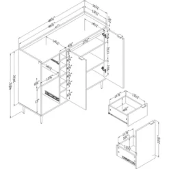 Hype 3-Door Buffet Server With Storage Walnut - South Shore -Dine Furniture GUEST 533d8e0d 1c5c 4efe a9e1 211e436883b8