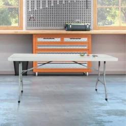 6" Resin Multi Purpose Table Light Gray - OSP Home Furnishings -Dine Furniture GUEST 533e2685 a038 4683 ba9b 99b3fd82c93f