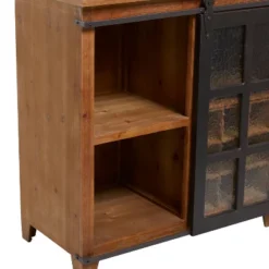 Industrial Wood Standing Wine Rack Brown - Olivia & May -Dine Furniture GUEST 550023d6 5611 4255 84f2 ed66b1f97d53