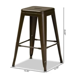4pc Horton Gunmetal Metal Stackable Counter Stool Set Gray - Baxton Studio 15 4pc Horton Gunmetal Metal Stackable Counter Stool Set Gray - Baxton Studio -Dine Furniture GUEST 55a36758 a02b 4902 b04d 9cedf320497d