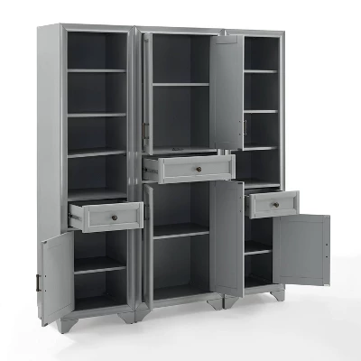 3pc Tara Pantry Set - Pantry And 2 Linen Cabinets - Crosley 5 3pc Tara Pantry Set - Pantry And 2 Linen Cabinets - Crosley - Image 3