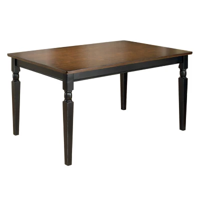 Owingsville Rectangular Dining Room Table Wood/Black/Brown - Signature Design By Ashley 3 Owingsville Rectangular Dining Room Table Wood/Black/Brown - Signature Design By Ashley