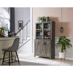 Home Source Home Bar Cabinet Rotating Wine Rack -Dine Furniture GUEST 56e1b2d6 2958 4a76 86a7 57af9427ef0b