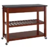Solid Black Granite Top Kitchen Cart/Island With Optional Stool Storage - Classic Cherry - Crosley 2 Solid Black Granite Top Kitchen Cart/Island With Optional Stool Storage - Classic Cherry - Crosley -Dine Furniture GUEST 58465d8d 2d0b 4d79 b56d 50bf0816cf15