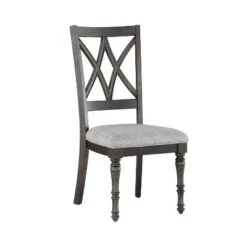 18" Set Of 2 Linnett Side Chairs Gray/Brown - Steve Silver 9 18" Set Of 2 Linnett Side Chairs Gray/Brown - Steve Silver -Dine Furniture GUEST 5866e0bc d511 4462 9c01 af0c868c9efe